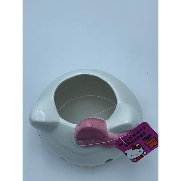 Sanrio Hello Kitty Large Ceramic Planter Pot Pink Bow - Picture 6 of 12